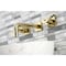 Kingston Brass KS6122DFL Two-Handle Wall Mount Bathroom Faucet, Polished Brass KS6122DFL - alternate 4